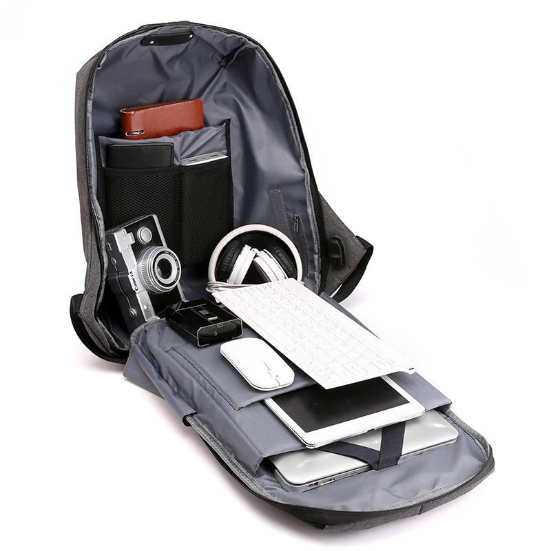 Torba za laptop s USB punjenjem, vodootporna Oxford tkanina, zaštita od krađe, pretinac za prijenosno računalo, svakodnevno putovanje