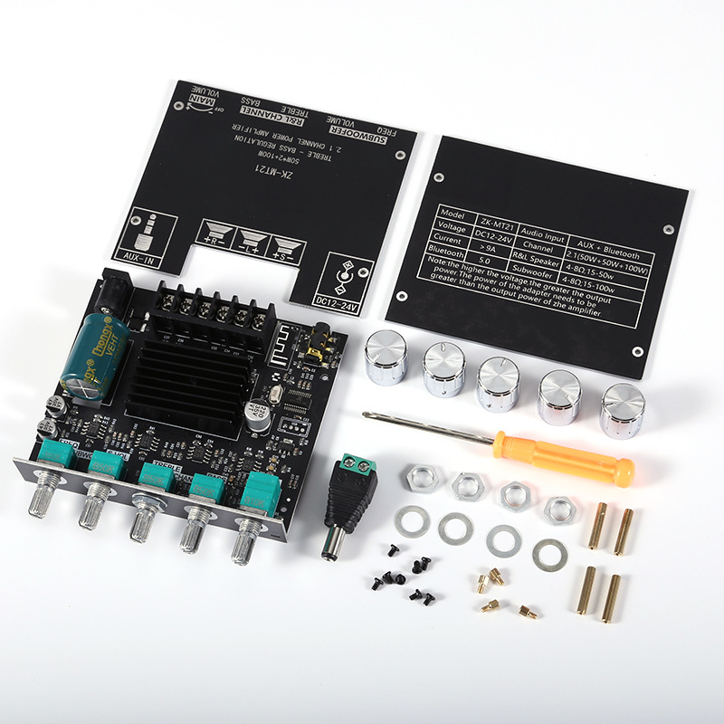 ZK-MT21 Bluetooth digitalni pojačalo modul, 2.1-kanalni, 50W×2 + 100W, s kontrolom basa i visokih tonova