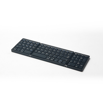 Castkey B089 Tastatură Bluetooth pliabilă, 81 de taste, cu keypad numeric, wireless, compatibilă cu trei sisteme de operare, ABS corp