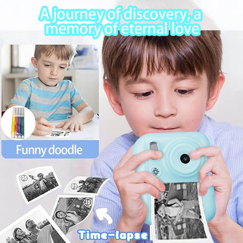 Detská digitálna kamera hračka s tlačou fotografií, TF karta, HD video, model Q1, výdrž batérie 2–3 hodiny