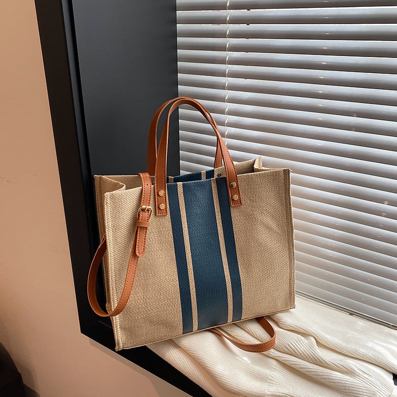 Дамска tote чанта с цип, памучно-ленен материал, хоризонтална квадратна форма, подплата полиестер, вътрешен джоб с цип и джоб за телефон