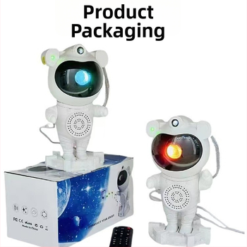 Astronautu tematiskā dekoratīvā lampiņa ar Bluetooth skaļruni, USB barošana, attālinātais vadības pults, uzstādīšana uz grīdas vai pie sienas