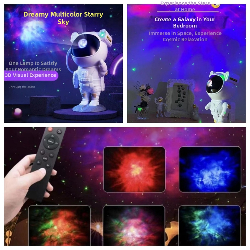 Astronautu tematiskā dekoratīvā lampiņa ar Bluetooth skaļruni, USB barošana, attālinātais vadības pults, uzstādīšana uz grīdas vai pie sienas