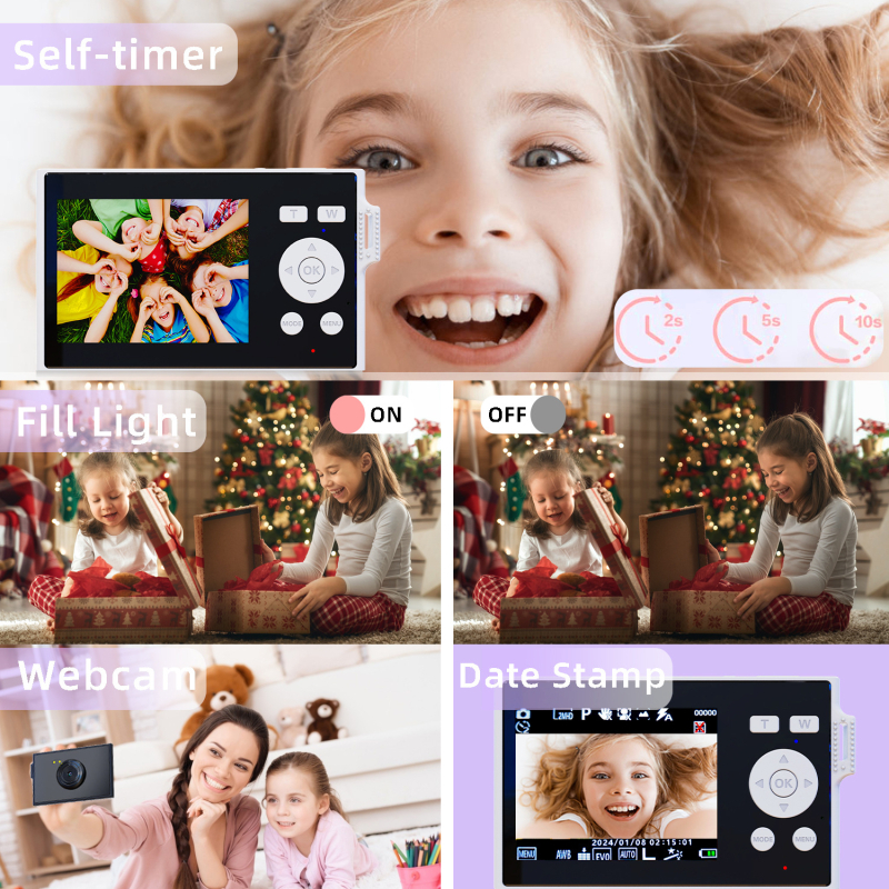 Kompaktiška skaitmeninė kamera su 16× optiniu priartinimu, 1080p vaizdo įrašas, 2,8 colių LCD, CMOS jutiklis 1,3 MP, elektroninė vaizdo stabilizacija