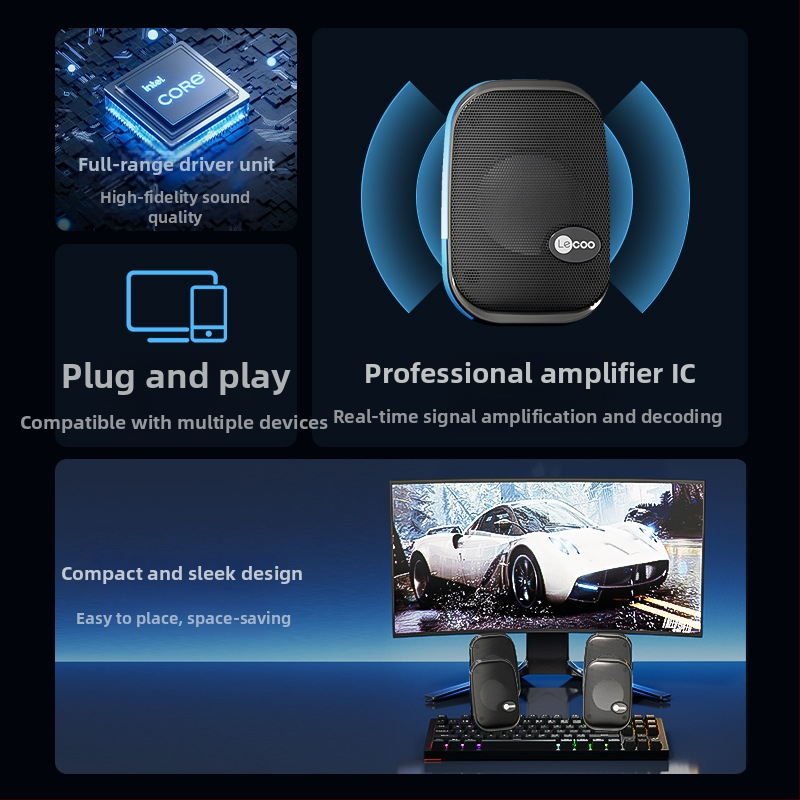 Mini reproduktor s USB a 3,5 mm audio vstupom, dva reproduktory, SNR 58 dB