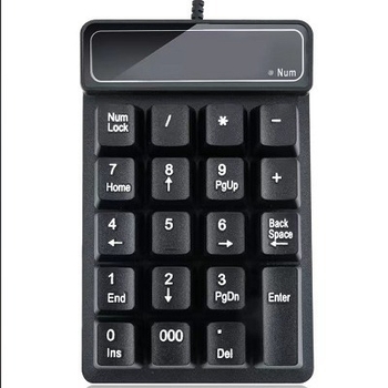 Žičana numerička tipkovnica, 19 tipki, USB, X-frame tehnologija, vodootporna