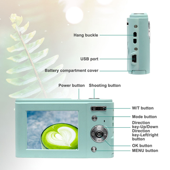 DC311 CCD kamera su fiksuotu fokusu – 8 MP, 16x skaitmeninis priartinimas, 1080p, 2,4 colių LCD ekranas, periskopinis objektyvas