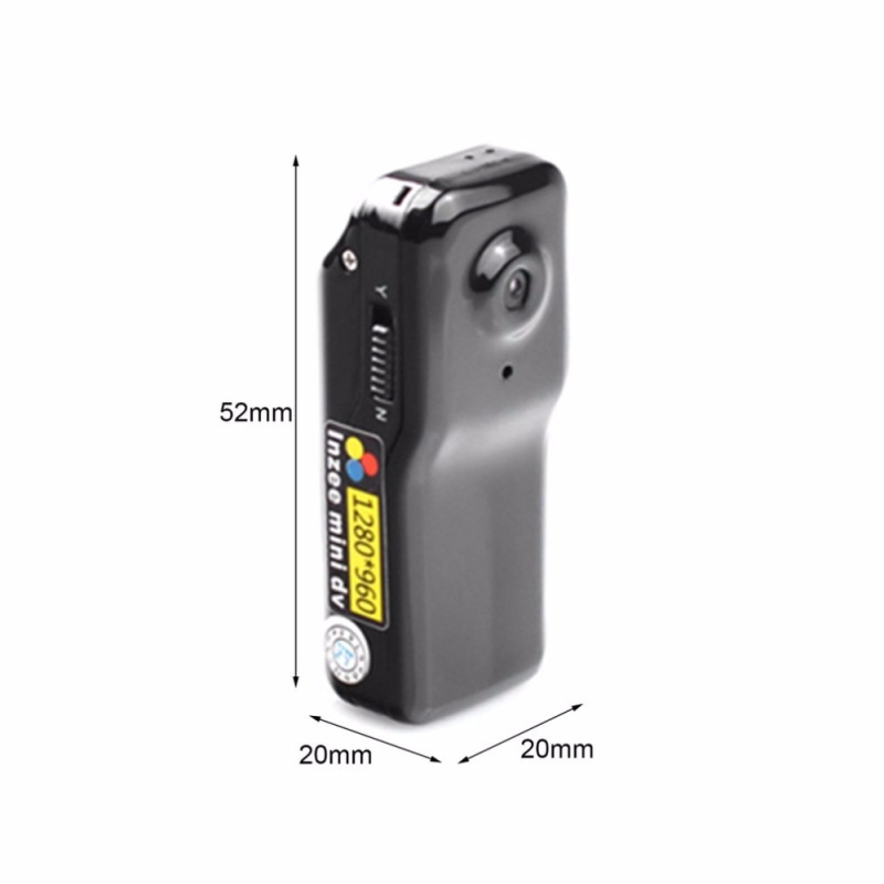 MD80 Veiksmo kamera – Oro vaizdo įrašo įrenginys, CMOS jutiklis 480P, MicroSD kortelė, USB 2.0, Mono mikrofonas