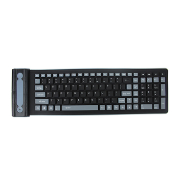 Tastatură subțire wireless din silicon, cu compatibilitate universală, impermeabilă, greutate 0,15 kg.
