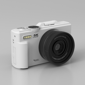 Beveidrodinė kamera su pasukamu ekranu, 18x optinis priartinimas, 20 MP CCD jutiklis, 1080p vaizdo įrašas, optinė vaizdo stabilizacija