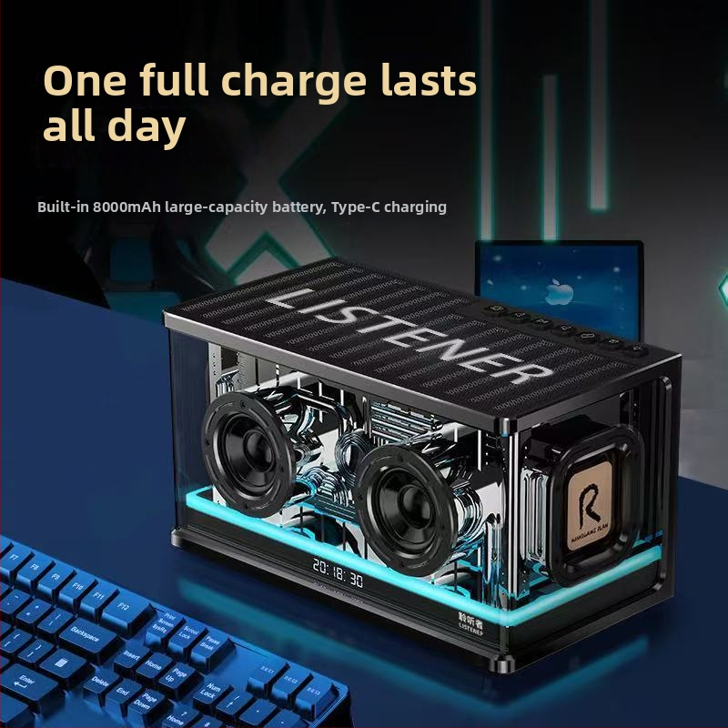 Visokoučinkoviti gaming Bluetooth zvučnik s subwooferom, Bluetooth 5.3, 40W, ugrađena 6000mAh baterija, 100Hz-20kHz, IPX4