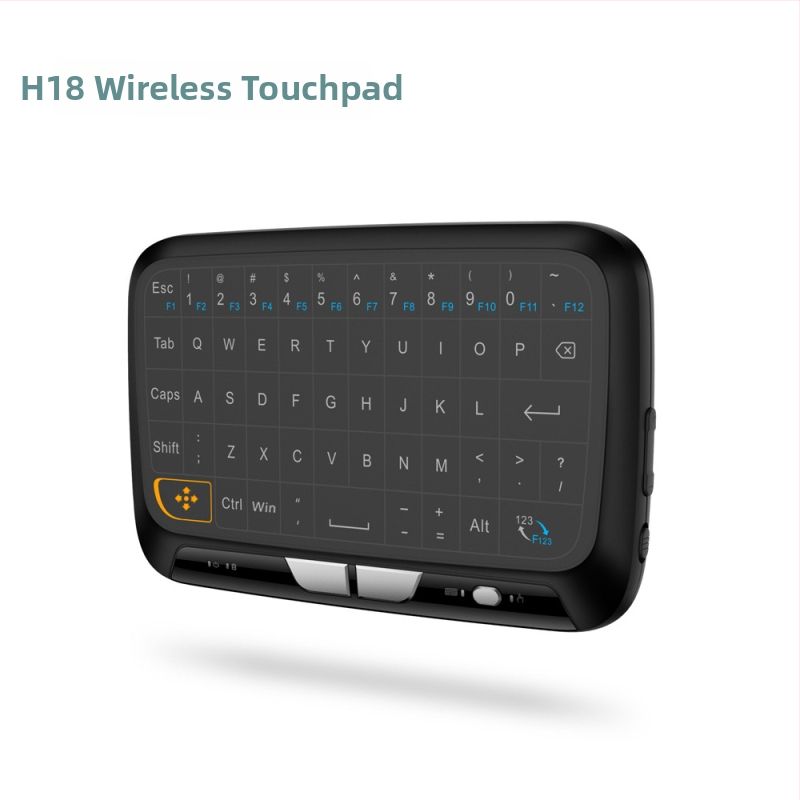 H18 mini klaviatūra belaidė su Air Mouse – 2.4G, USB, 1600 DPI, veikimo nuotolis 20 m, svoris 0,22 kg