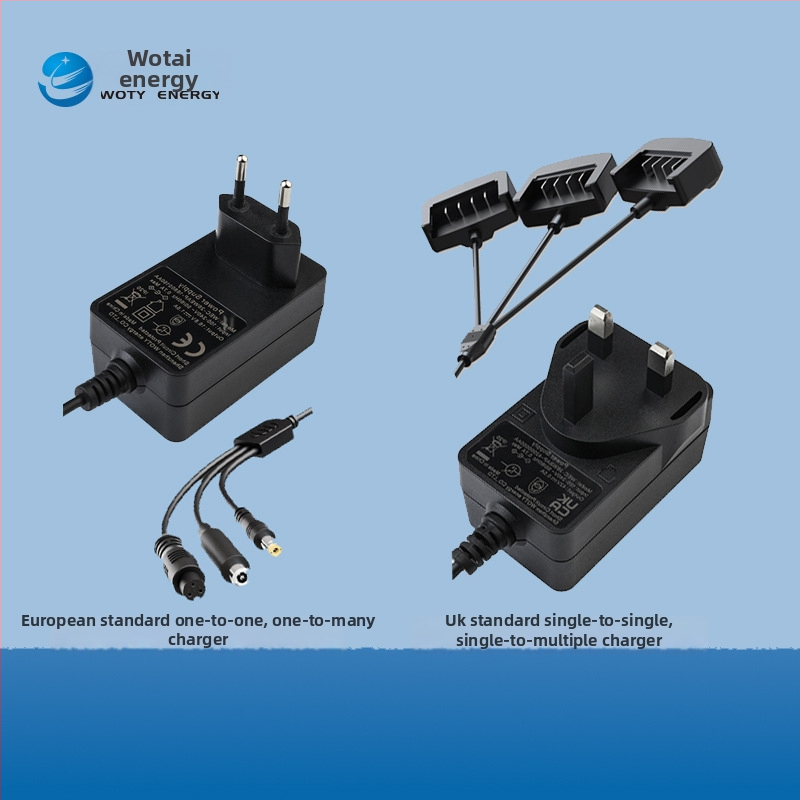 Nabíjačka, certifikovaná ETL/PSE/CE, Wotai WEC-26W, vstup 100-240V, výstup DC 8.4-42V/0.1-2A, 1m kábel, priame nabíjanie