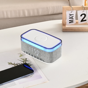 Bluetooth zvučnik s LED osvjetljenjem i bežičnim punjenjem – BT 5.2, 100 Hz–20 kHz, SNR ≥60 dB, 15 W, ugrađena baterija 1200–2000 mAh