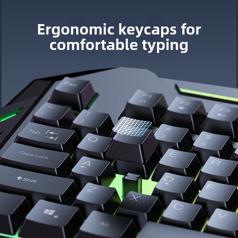 Yesido Herná klávesnica, 104 kláves, káblová, jednobarevné podsvietenie