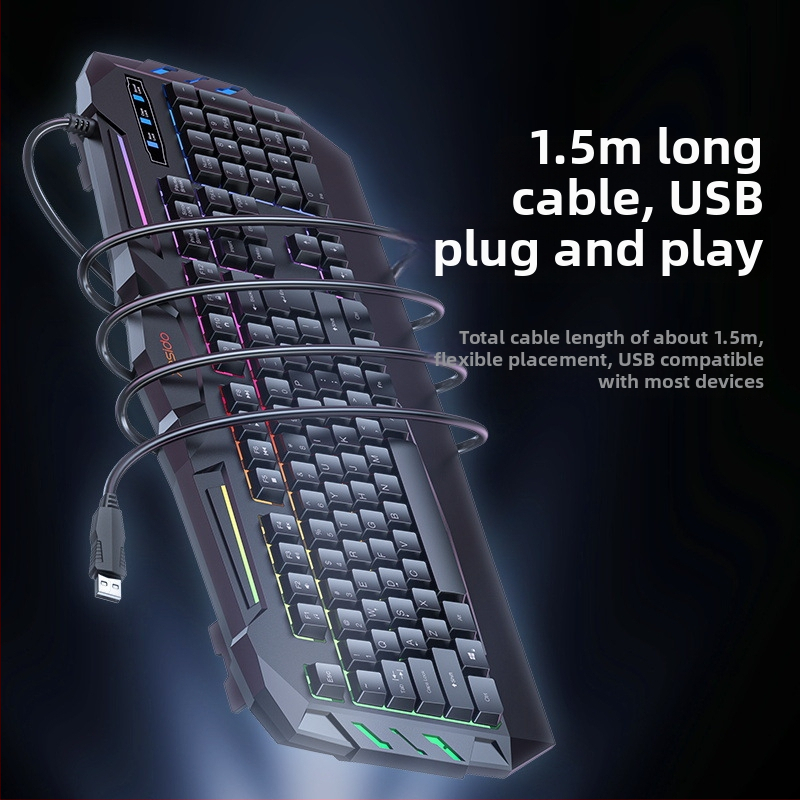 Yesido Herná klávesnica, 104 kláves, káblová, jednobarevné podsvietenie