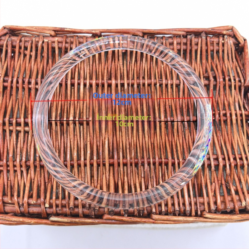 Akrilinė rankena su apvaliu D formos žiedu ir pusapvaliu laikikliu maišai, DIY priedas, atsparus vandeniui, gaivus ir saldus stilius