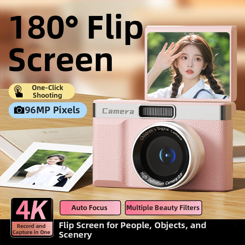 CCD digitaalne kaamera pööratava ekraaniga; 24 MP+ CCD sensor; 8x digitaalne zoom; maksimaalne resolutsioon 1280×1024