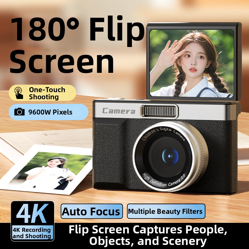 CCD digitaalne kaamera pööratava ekraaniga; 24 MP+ CCD sensor; 8x digitaalne zoom; maksimaalne resolutsioon 1280×1024