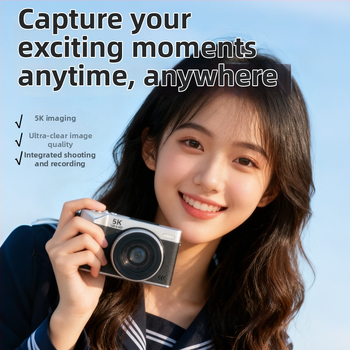 CCD skaitmeninis fotoaparatas su 5K vaizdo įrašu, 21MP, 16x optinis priartinimas, makro režimas, elektroninė vaizdo stabilizacija