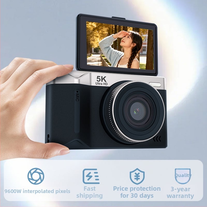 CCD skaitmeninis fotoaparatas su 5K vaizdo įrašu, 21MP, 16x optinis priartinimas, makro režimas, elektroninė vaizdo stabilizacija