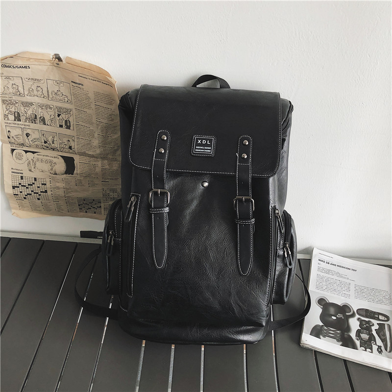 Uniszex laptop hátizsák, nylon anyag, 20-35 L kapacitás, bővíthető funkció, városi egyszerű stílus