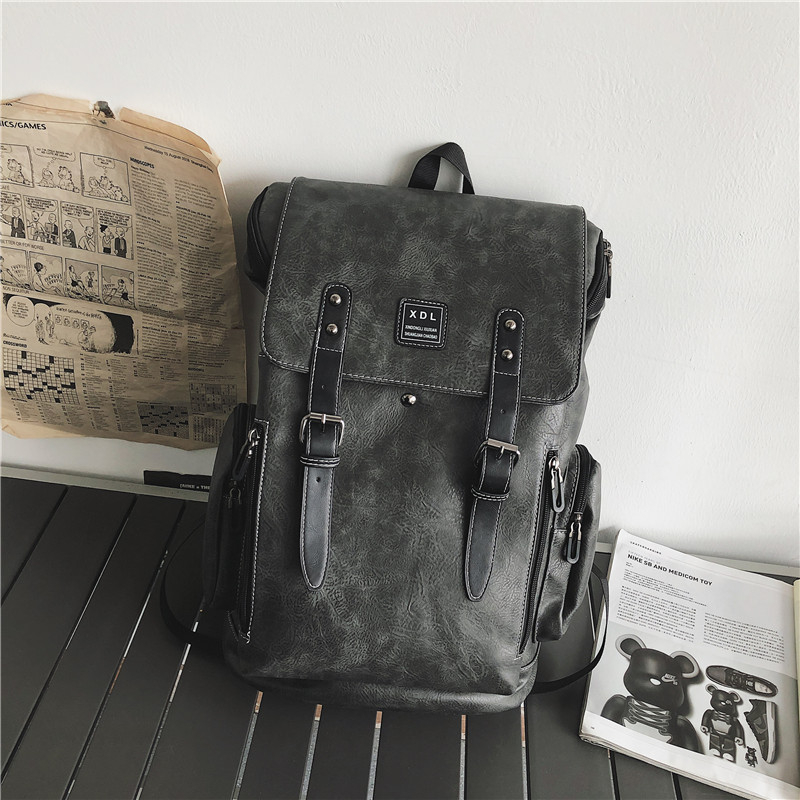 Uniszex laptop hátizsák, nylon anyag, 20-35 L kapacitás, bővíthető funkció, városi egyszerű stílus