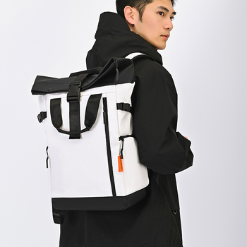 Roll-top Batoh pre mužov, 20–35L, nepremokavý potiahnutý materiál, vhodný pre 16-palcový notebook, Business Elite štýl