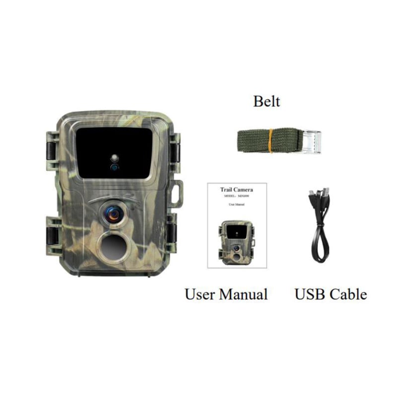 MINI600 Vanjska all-in-one sigurnosna kamera s CMOS senzorom, 1080p noćno viziranje, 24MP snimke, širokokutni objektiv, MicroSD pohrana