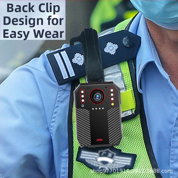 Teisėsaugos kūno kamera su naktiniu matymu, 1080p CCD jutiklis, plataus kampo objektyvas, 10 valandų veikimo trukmė, MicroSD atmintis