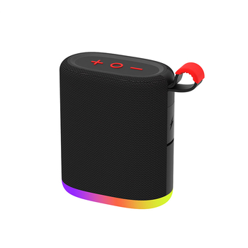 Φορητό εξωτερικό αδιάβροχο ηχείο Bluetooth με RGB LED φως, IPX7, Bluetooth 5.3, ισχύς 10W, ενσωματωμένη μπαταρία 800–1000 mAh.