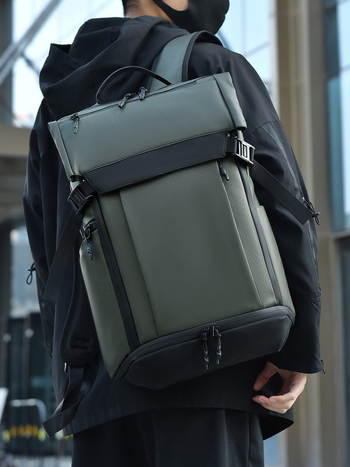 Torba za prijenosno računalo, unisex, Oxford platno, kapacitet 20–35 L, sustav nošenja sa zračnim jastukom, gradski minimalistički stil