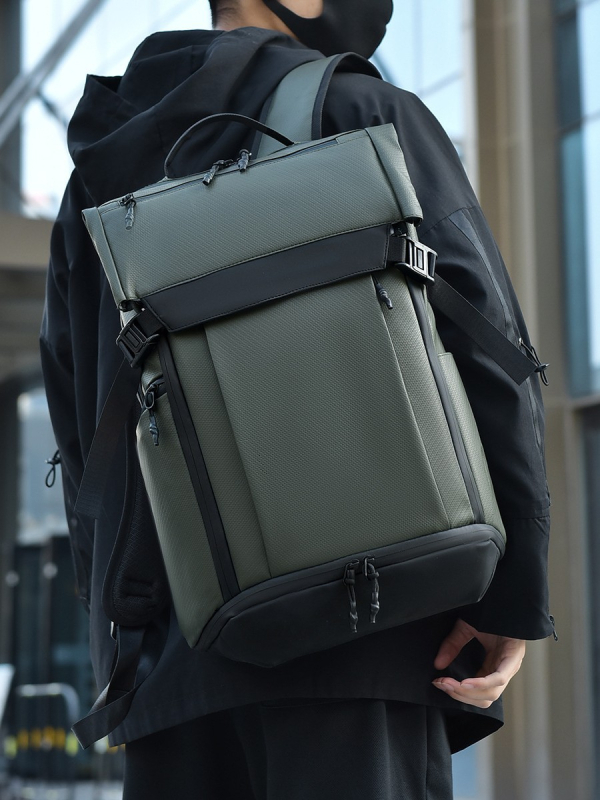 Torba za prijenosno računalo, unisex, Oxford platno, kapacitet 20–35 L, sustav nošenja sa zračnim jastukom, gradski minimalistički stil