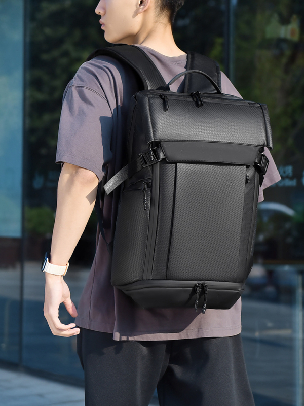 Torba za prijenosno računalo, unisex, Oxford platno, kapacitet 20–35 L, sustav nošenja sa zračnim jastukom, gradski minimalistički stil