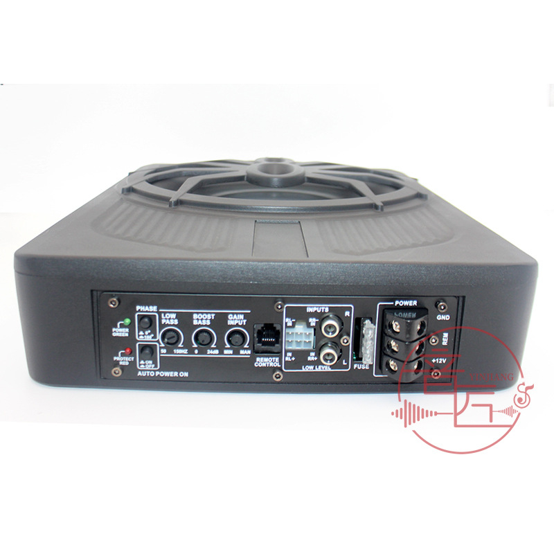 Automašīnas skaņu zemfrekvenču subwoofer ar iekšējo pastiprinātāju, 800W, 2.5Ω, 20Hz-150Hz, 91-100dB, alumīnija sakausējuma korpuss