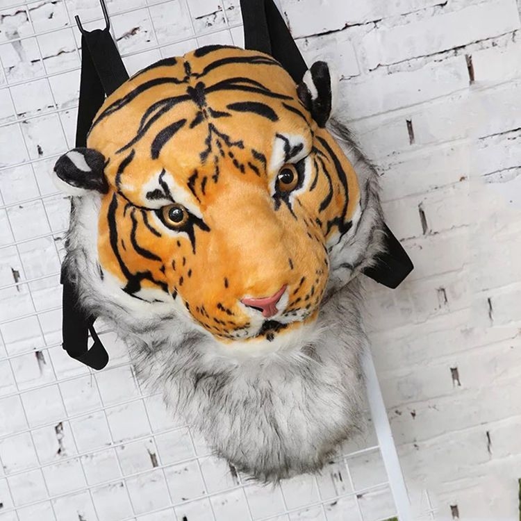 Tigris fej alakú hátizsák – uniszex városi utazótáska