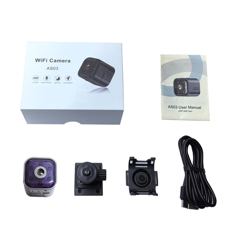 AS03 cameră inteligentă Wi-Fi cu consum redus, 1080p, vizionare nocturnă, stocare TF card, standby până la 30 zile