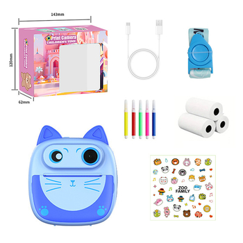 A30 Cameră instant pentru copii cu imprimare fotografii și înregistrare video, peste 40 MP, card TF, baterie 3–5 ore, funcții: cronometru, filtre, fotografiere continuă