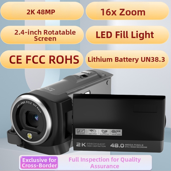 FE60 2K HD digitalna kamera za prijenosno snimanje — CMOS senzor, 2,4 inča LCD, elektronička stabilizacija, USB 2.0, litijska baterija