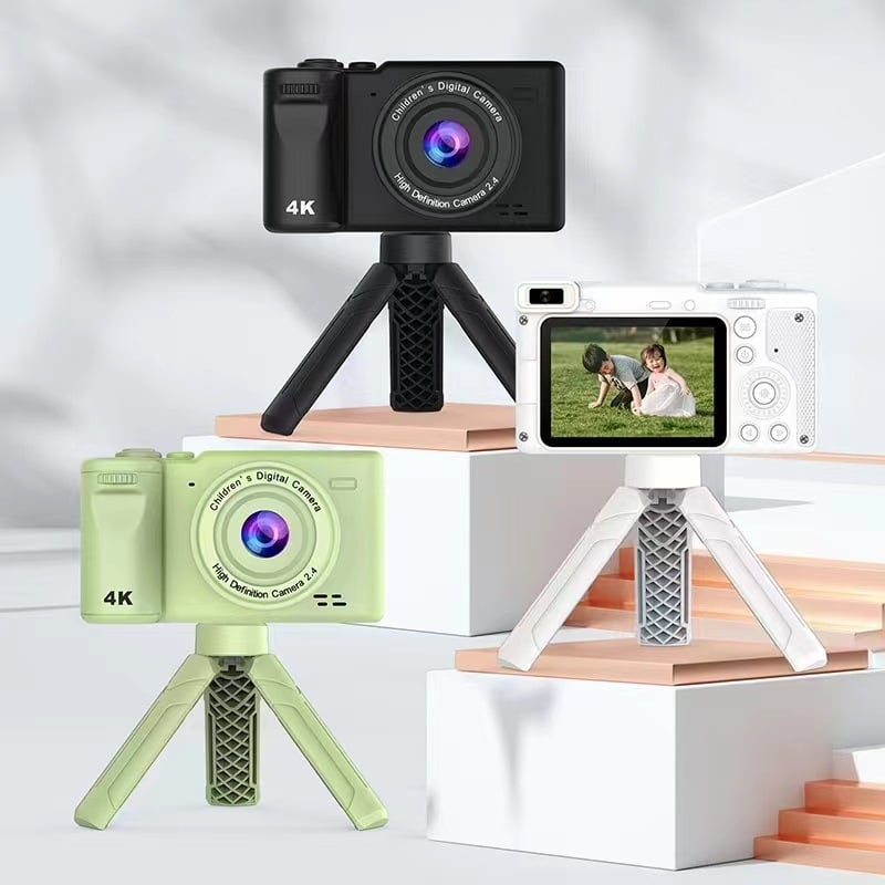 Cameră pentru copii Q9, obiectiv dual HD CCD, autofocus, înregistrare foto și video, card TF, corp ABS, peste 40 MP, autonomie 3–5 ore