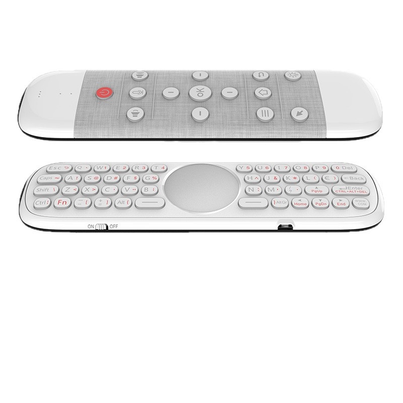 Air Mouse Q40 Bežični 2.4G s glasovnim upravljanjem, dvostruka tipkovnica, infracrveni dodirni pad, osvijetljeni daljinski upravljač