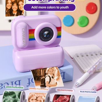 H8 Cameră pentru copii cu imprimantă foto instantanee – 40MP+, card TF, autonomie 3–5 ore, temporizator, înregistrare video, filtre, imprimare fotografii