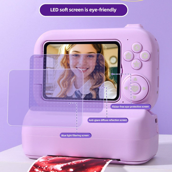 H8 Cameră pentru copii cu imprimantă foto instantanee – 40MP+, card TF, autonomie 3–5 ore, temporizator, înregistrare video, filtre, imprimare fotografii