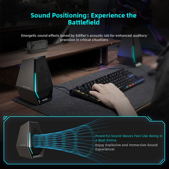 Edifier G1500 Bluetooth stolné počítačové reproduktory (2-kanálové stereo, Bluetooth 5.3, 2 reproduktory)