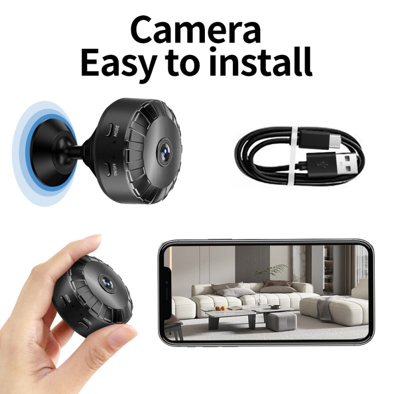 Dohľadová kamera s HD nočným videním, bezdrôtová WiFi kamera, batériové napájanie, vzdialené monitorovanie cez mobilný telefón, ukladanie na TF kartu, model A14