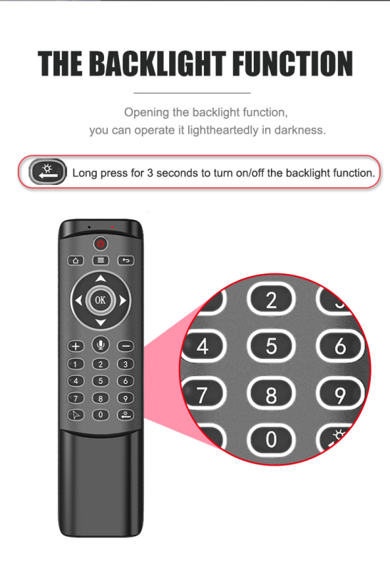 MT1 Bežični leteći miš s mini tipkovnicom i glasovnim daljinskim upravljačem za Android set-top box