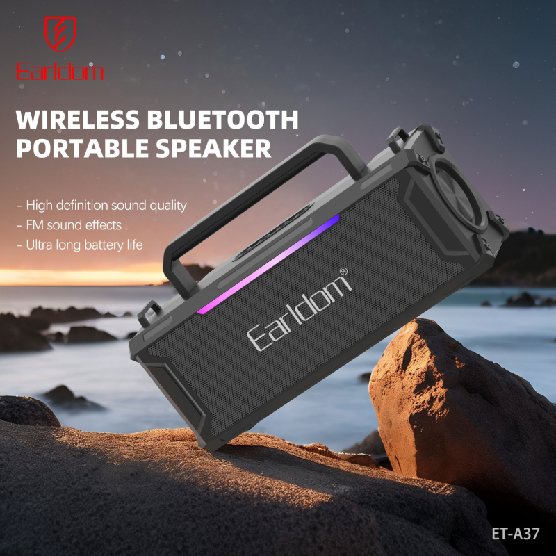 Boxă Bluetooth cu subwoofer încorporat și LED, 30W, IPX5, Bluetooth 5.3, 100Hz-20kHz, baterie 2000–4000mAh