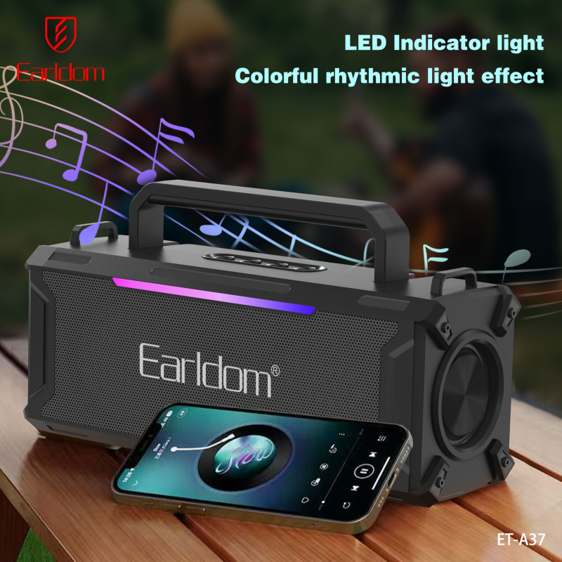 Boxă Bluetooth cu subwoofer încorporat și LED, 30W, IPX5, Bluetooth 5.3, 100Hz-20kHz, baterie 2000–4000mAh