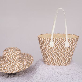 Meitonglong Geantă de plajă tip găleată – Material hârtie, Închidere cu fermoar, Exterior tridimensional, Buzunar interior laminat cu fermoar