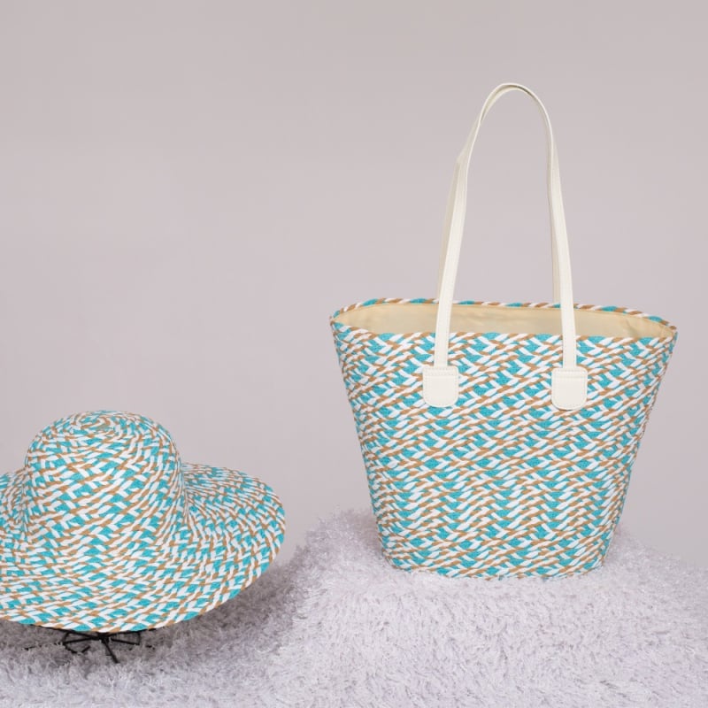 Meitonglong Geantă de plajă tip găleată – Material hârtie, Închidere cu fermoar, Exterior tridimensional, Buzunar interior laminat cu fermoar